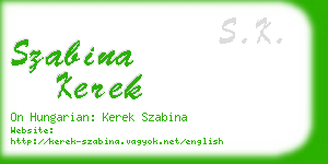 szabina kerek business card